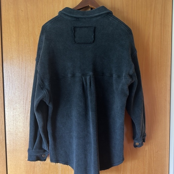 POL Black waffle knit Jacket - Picture 2 of 4